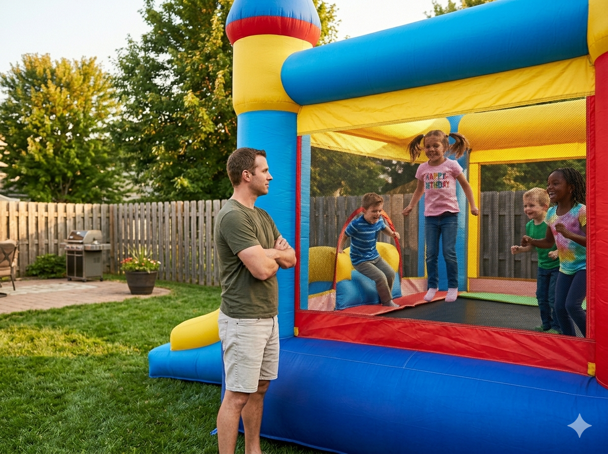 Bounce House Birthday Party Supervision
