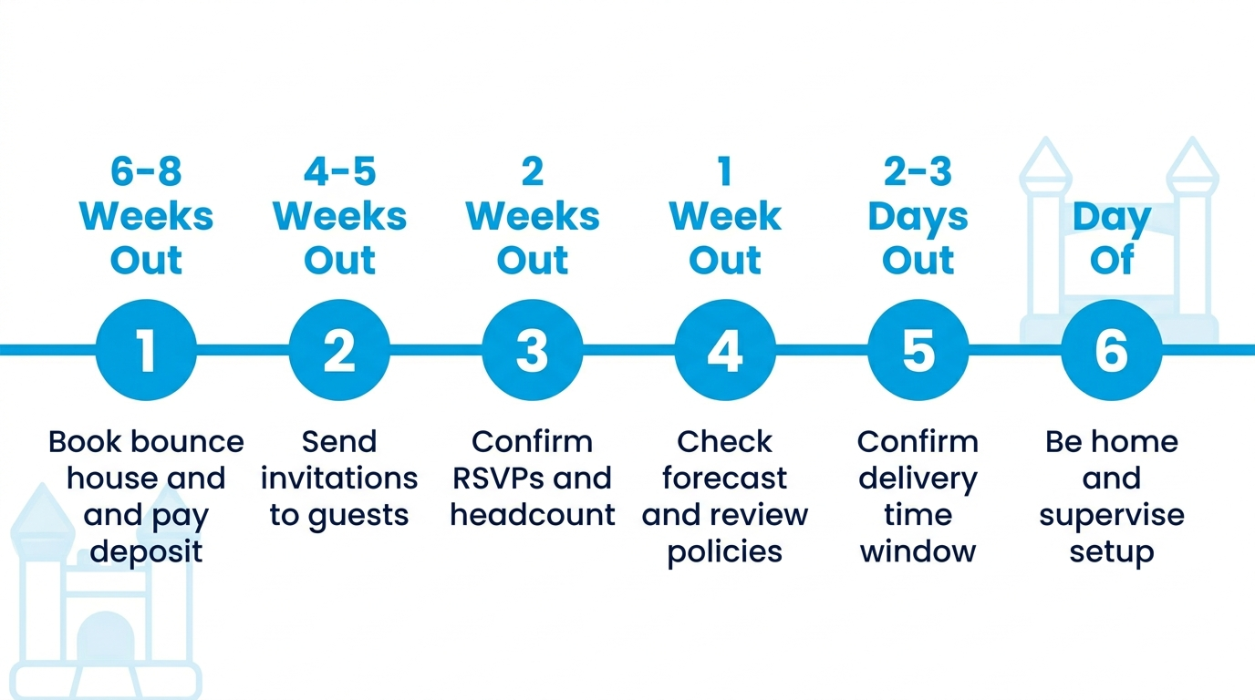 Bounce House Birthday Party Timeline