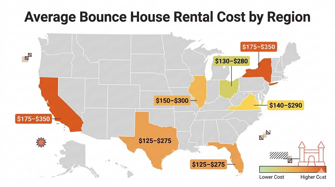 Bounce House Rental Cost Map