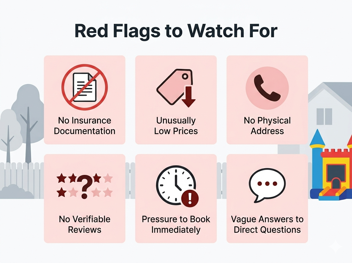 Bounce House Rental Red Flags